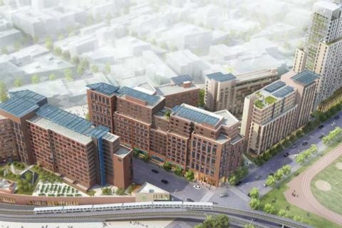 Organic food market, parking garage lease space in the Bronx